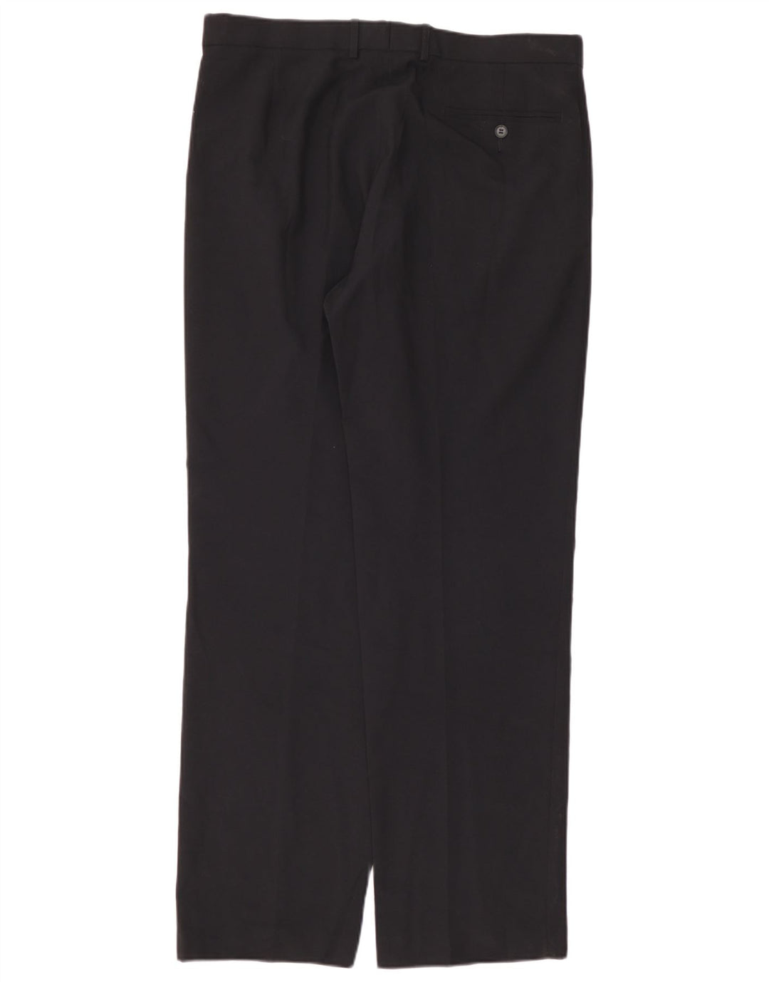 Gerade Herren-Anzughose von Marks & Spencer, W36, L33, marineblaues Polyester