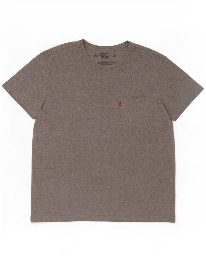 Levi's Herren T-Shirt Top Large Grau Baumwolle