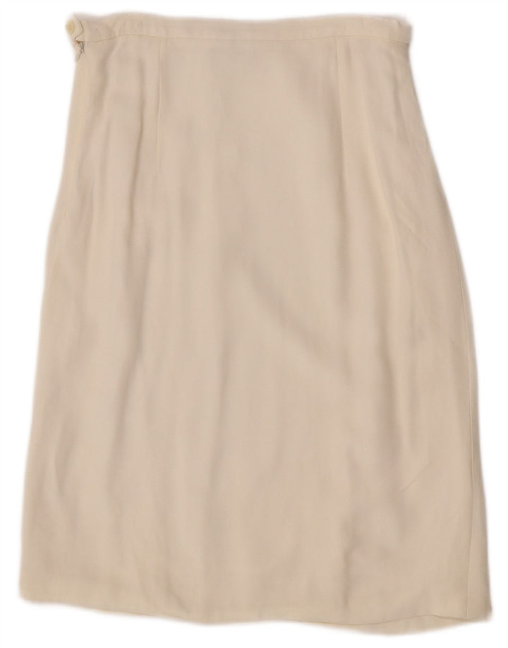 Max Mara Damen Midirock W28 Medium Off White