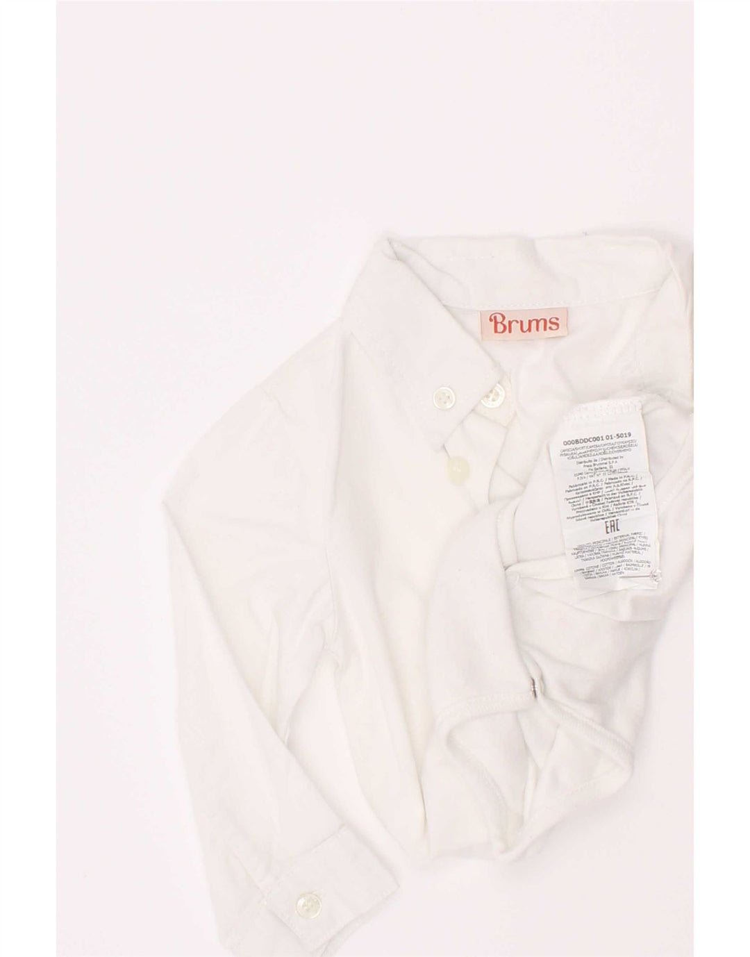 Brums Baby-Jungen-Shirt, 6–9 Monate, weiße Baumwolle