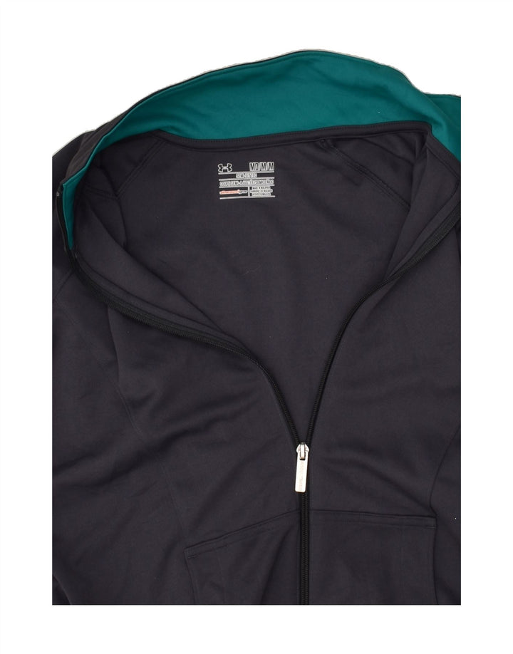 UNDER ARMOUR Womens Tracksuit Top Jacket UK 14 Medium Grey Polyester | Vintage Under Armour | Thrift | Second-Hand Under Armour | Used Clothing | Messina Hembry 