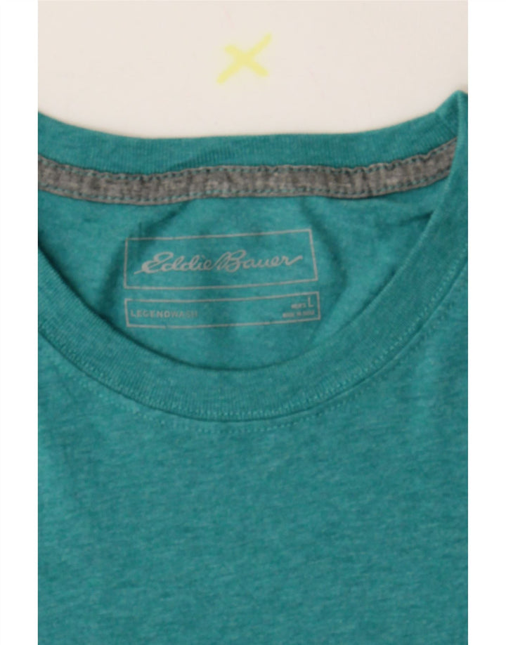 EDDIE BAUER Mens Legendwash T-Shirt Top Large Blue Cotton Vintage Eddie Bauer and Second-Hand Eddie Bauer from Messina Hembry 