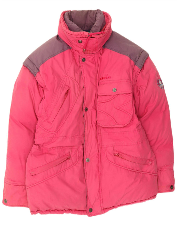 Diadora Wattierte Herrenjacke UK 36 Small Pink Colourblock Polyester