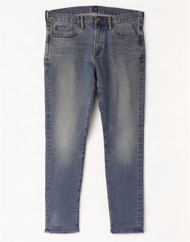 Gap Herren Slim Jeans W32 L32 Blaue Baumwolle