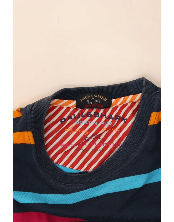 Paul & Shark Herren Yachting T-Shirt Top Medium Marineblau gestreift