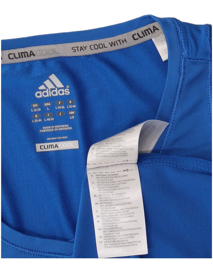 Adidas Damen Climacool Weste Top UK 16/18 Large Blau Polyester