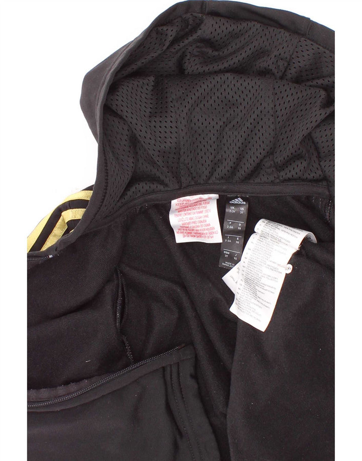 Adidas Jungen Kapuzenpullover mit Reißverschluss, 2–3 Jahre, schwarzes Polyester