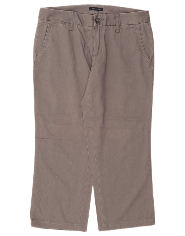 TOMMY HILFIGER Gerade geschnittene Damenhose US 4 Small W25 L22 Grau