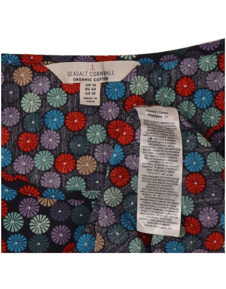Seasalt Cornwall Damen-A-Linien-Kleid, Gr. 44, groß, mehrfarbig, gepunktet