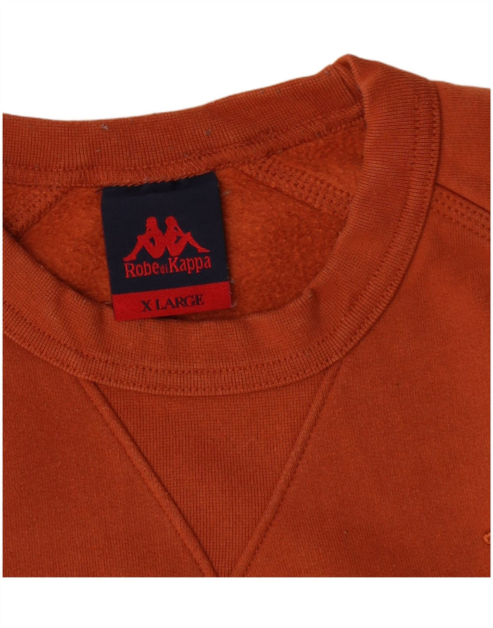 Kappa Herren Sweatshirt Pullover XL Orange Baumwolle