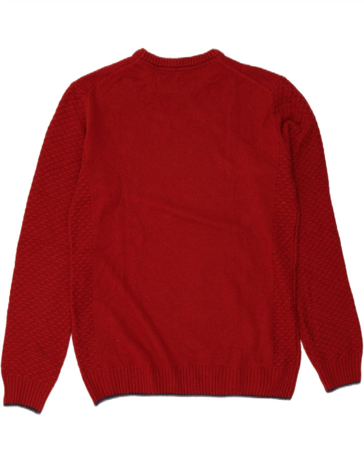 HARMONT & BLAINE Mens Crew Neck Jumper Sweater Large Burgundy Wool Vintage Harmont & Blaine and Second-Hand Harmont & Blaine from Messina Hembry 