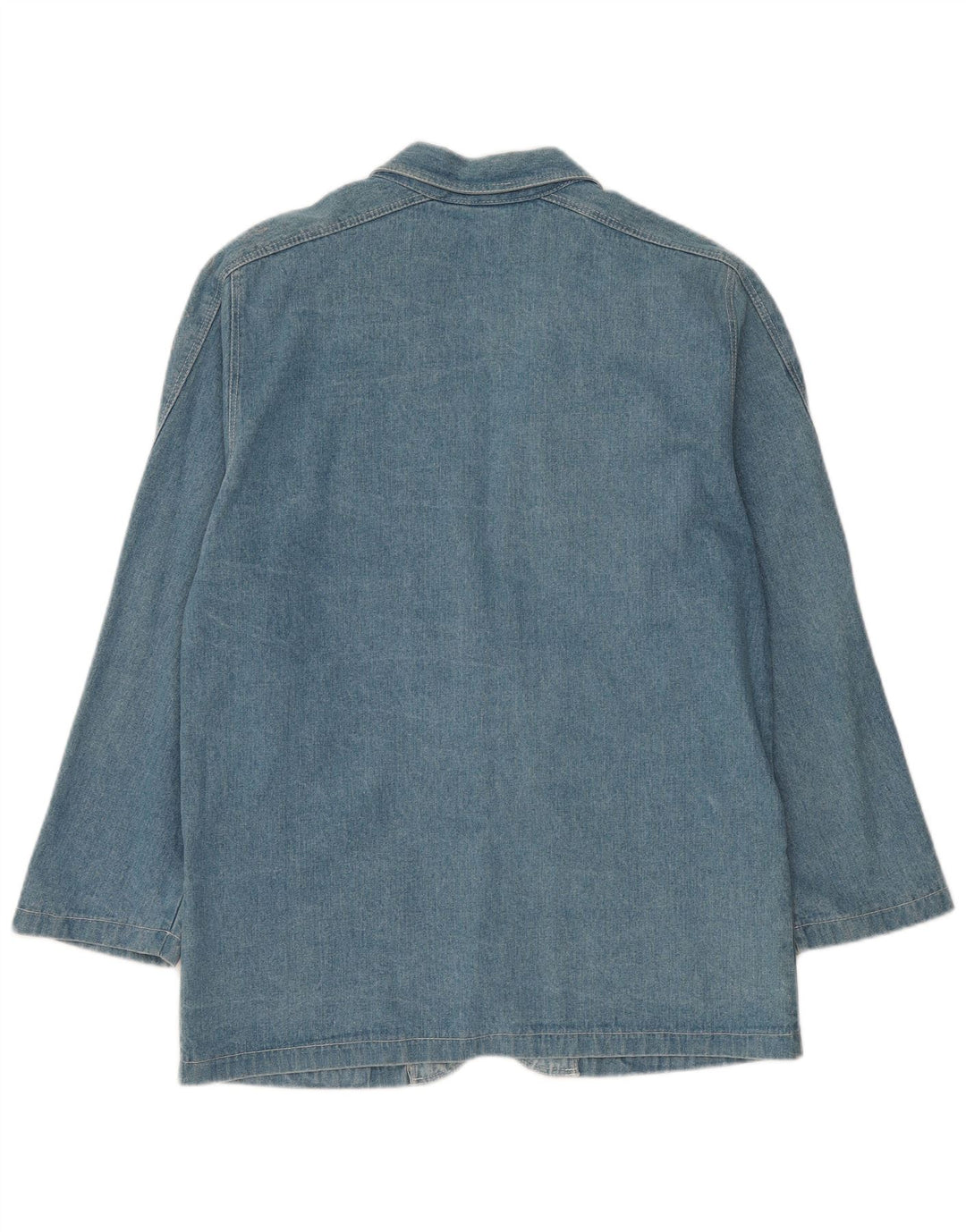 Vintage Damen Longline 2 Button Denim Blazer Jacke UK 12 Mittelblau