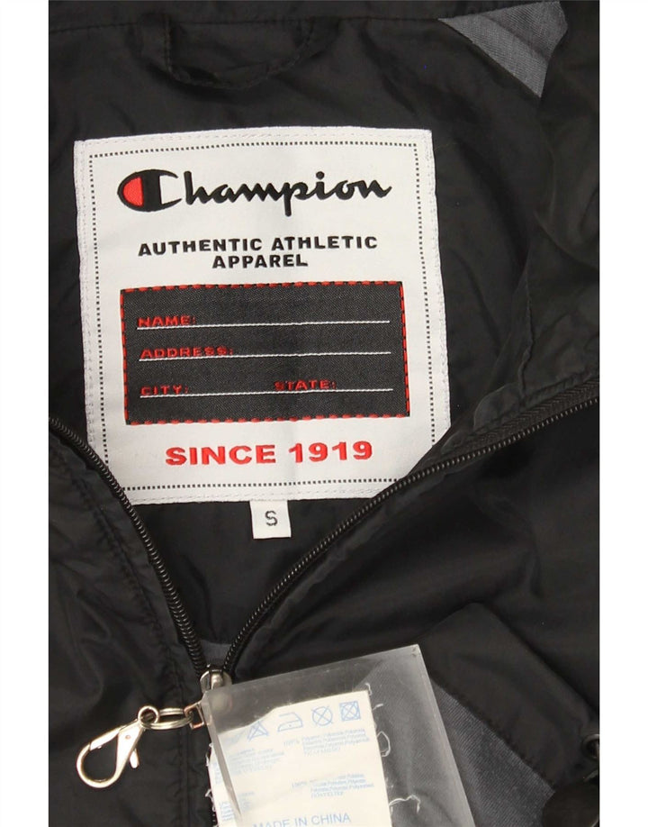 Champion Herren-Regenjacke mit Kapuze, UK 36, Größe S, Schwarz, Polyamid