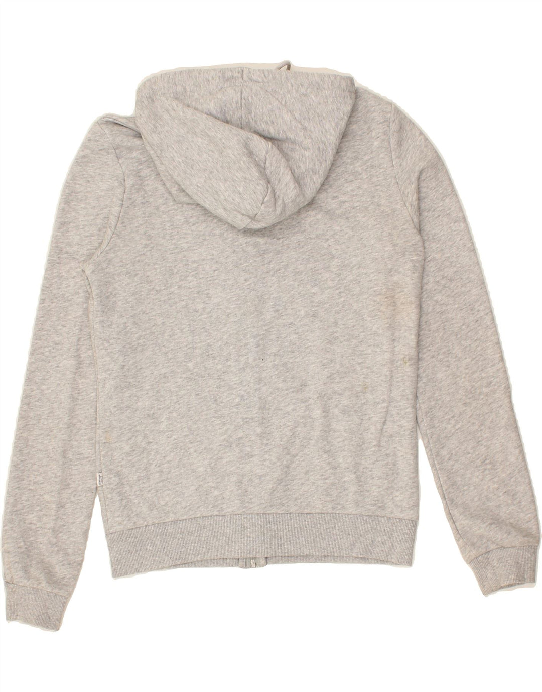 PUMA Womens Zip Hoodie Sweater UK 14 Medium Grey Cotton Vintage Puma and Second-Hand Puma from Messina Hembry 