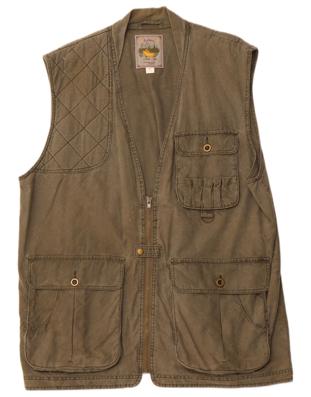 FRANKONIA JAGD Herren Utility Gilet UK 40 Large Khaki Baumwolle