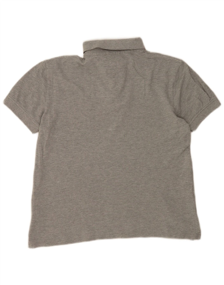 Tommy Hilfiger Herren-Poloshirt aus mittelgrauer Baumwolle