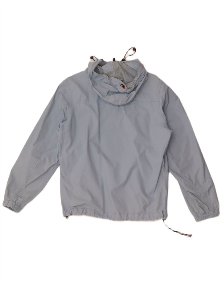 Napapijri Damen Übergroße Kapuzenpullover-Regenjacke UK 10 Small Blau