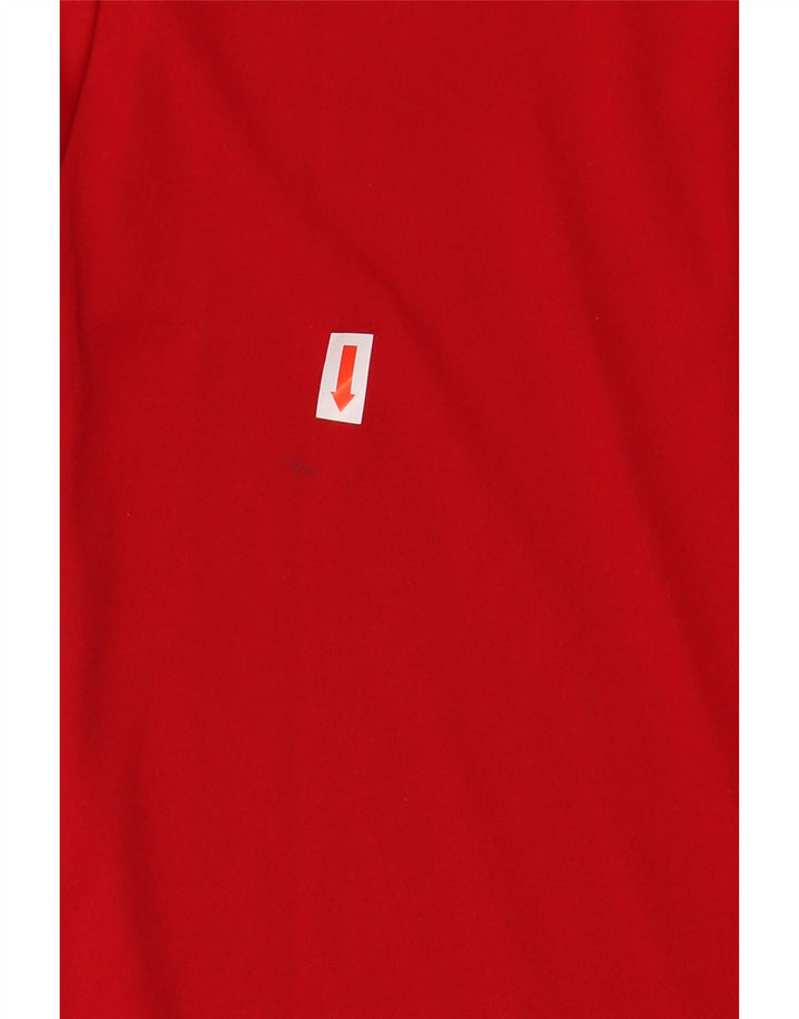 ADIDAS Herren Climalite T-Shirt Top XL Rot Colourblock Polyester