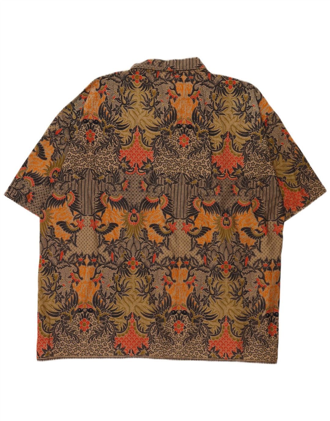 Alit Astika Herren-Kurzarmhemd mit abstraktem Muster, 5XL, mehrfarbig