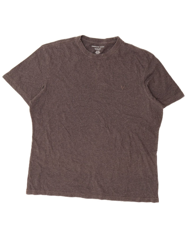 American Eagle Herren-T-Shirt mit Standard-Passform, XL, graue Baumwolle