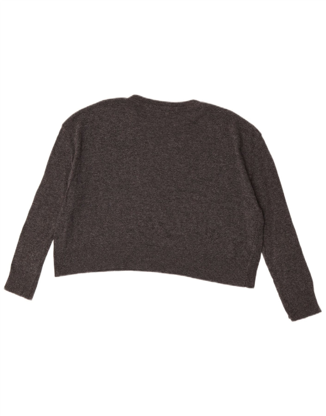 Zara Damen-Pullover, bauchfrei, übergroß, U-Boot-Ausschnitt, Gr. 10, Größe S, Grau