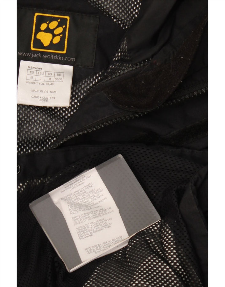 Jack Wolfskin Herren-Regenjacke mit Kapuze, UK 36/38, mittelschwarz, Polyamid