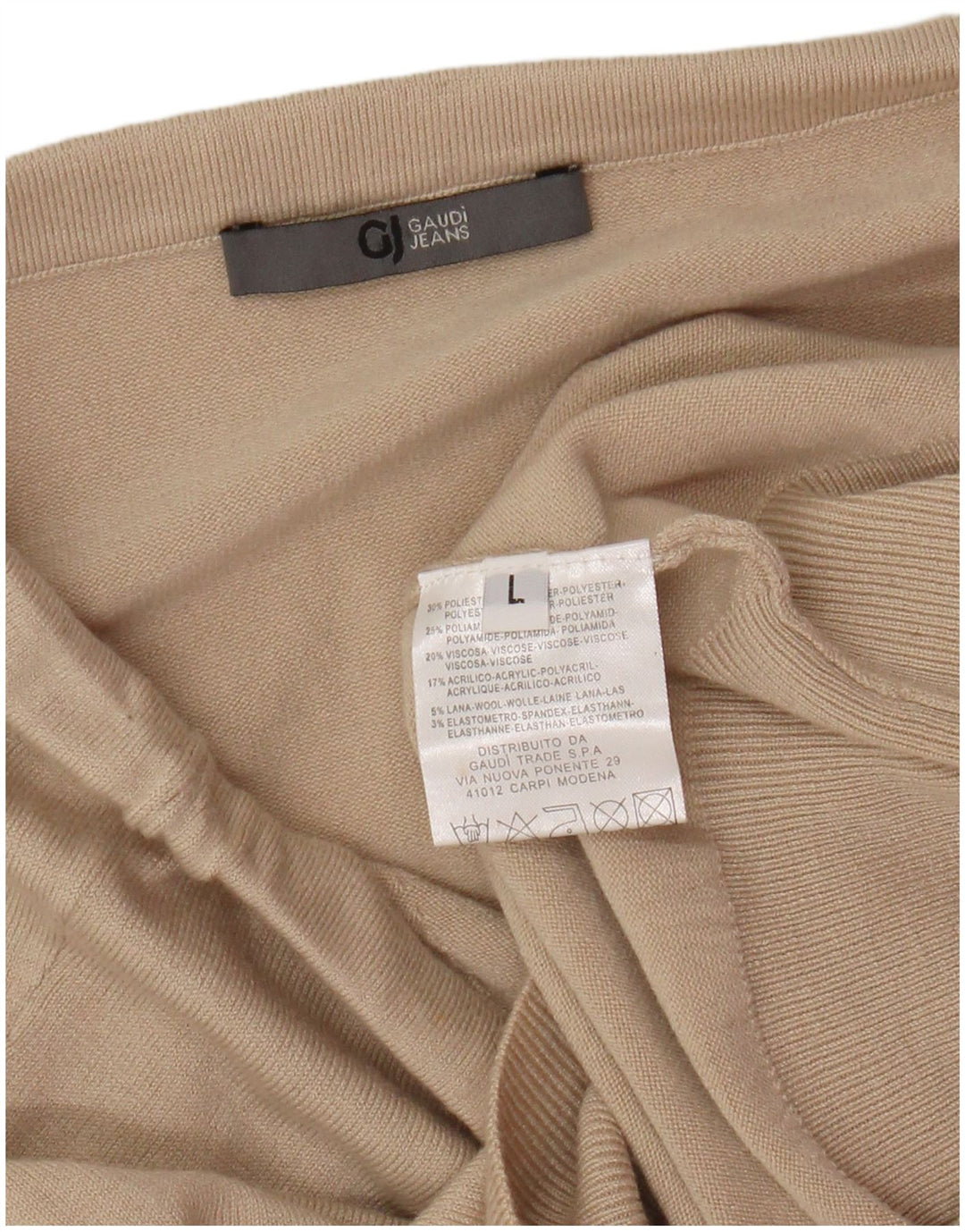 Gaudi Damen Crop Graphic Trägerloses Top UK 14 Large Beige Polyester