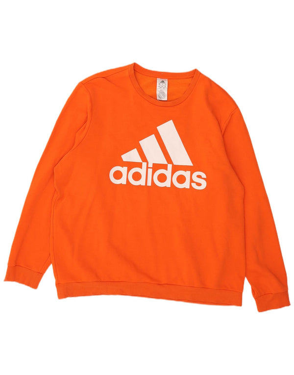 Adidas Herren Grafik Sweatshirt Pullover 2XL Orange Baumwolle
