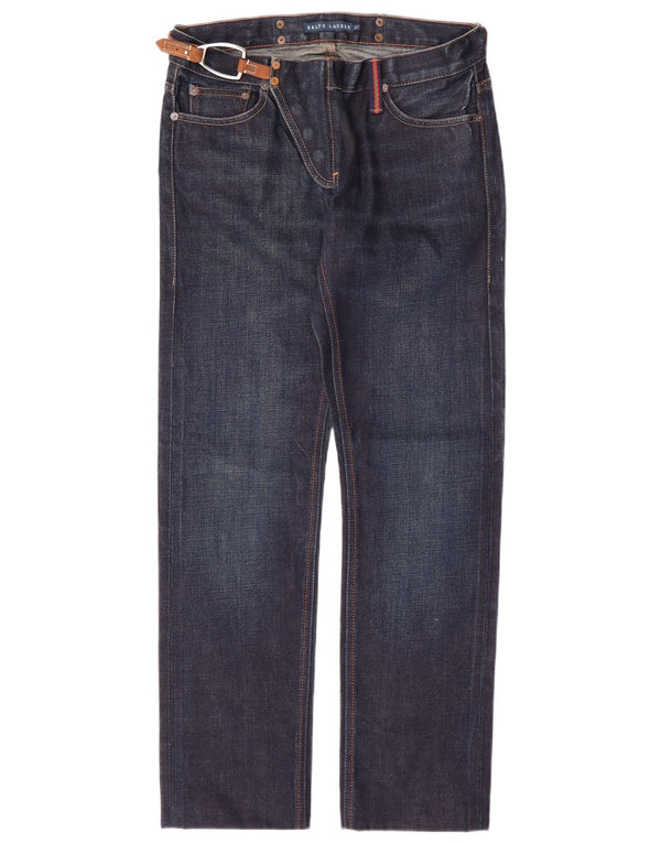 Ralph Lauren Damen Riding Straight Jeans W27 L28 Marineblaue Baumwolle