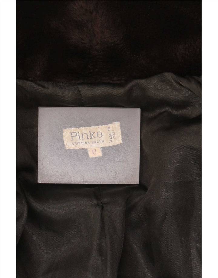Pinko Damen Kunstfelljacke, Einheitsgröße, Braun