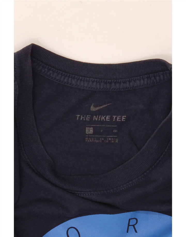 Nike Herren-T-Shirt mit Grafik, Größe S, Marineblau, Baumwolle