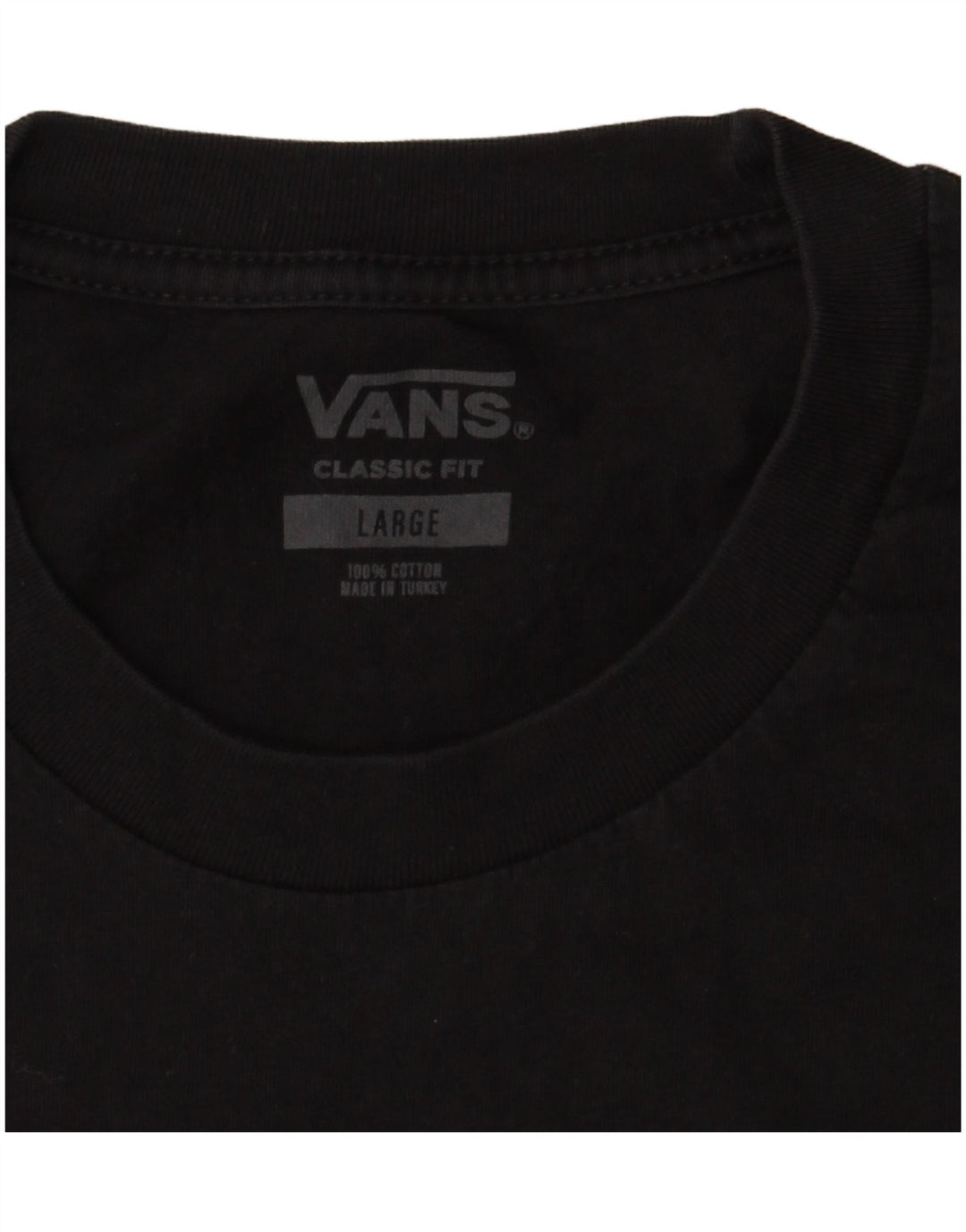 Vans Herren-T-Shirt mit klassischer Passform, groß, aus schwarzer Baumwolle