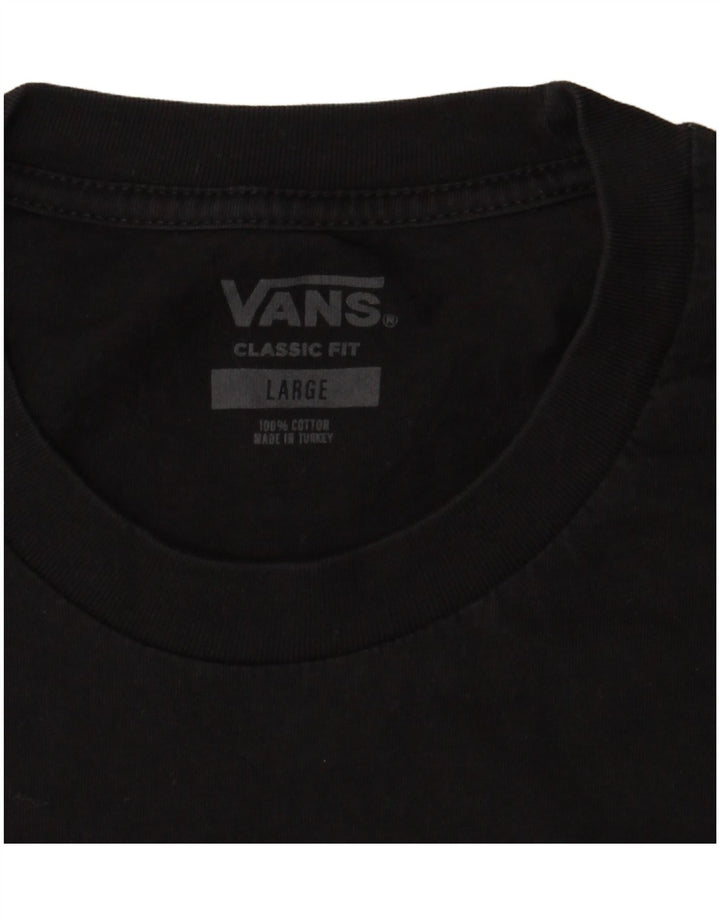 Vans Herren-T-Shirt mit klassischer Passform, groß, aus schwarzer Baumwolle