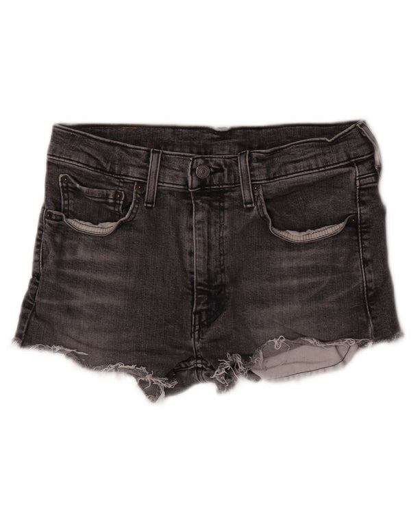 Levi's Damen 519 Distressed Denim Hot Pants W32 Große graue Baumwolle