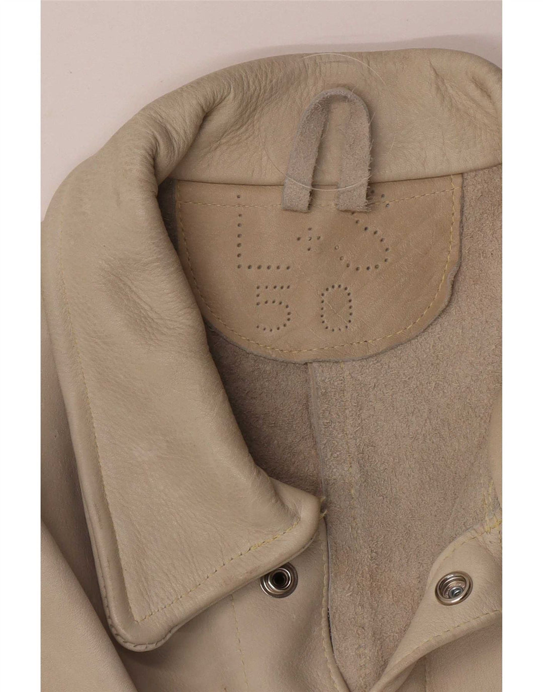 Vintage Herren Wildlederjacke IT 50 Large Beige