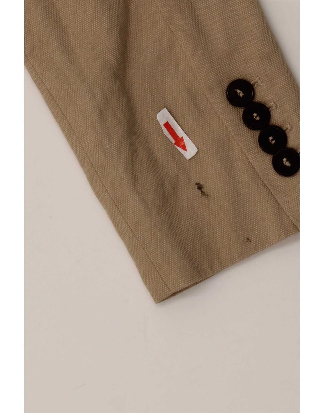 Zara Damen 1-Knopf-Blazerjacke UK 6 XS Beige Lyocell