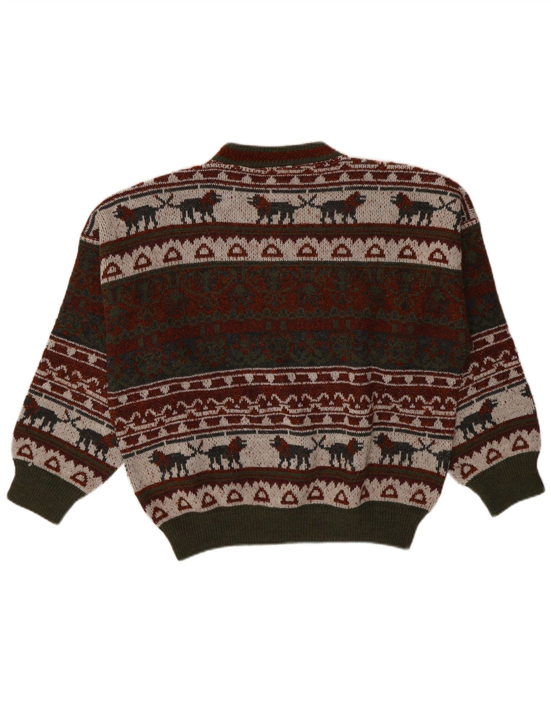 Vintage Herren Rundhalspullover Pullover XL Mehrfarbig Fair Isle