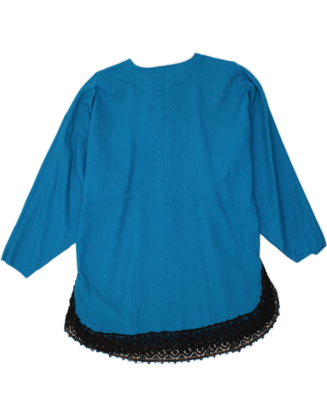 VINTAGE Womens Long Sleeve Blouse Top UK 16 Large Blue Vintage Vintage and Second-Hand Vintage from Messina Hembry 