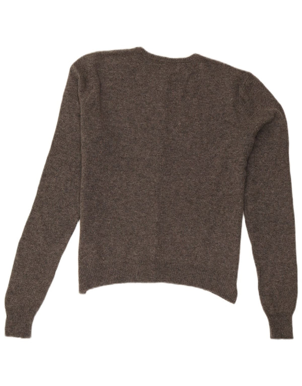 Ralph Lauren Damen-Cardigan-Pullover UK 16 Große graue Wolle