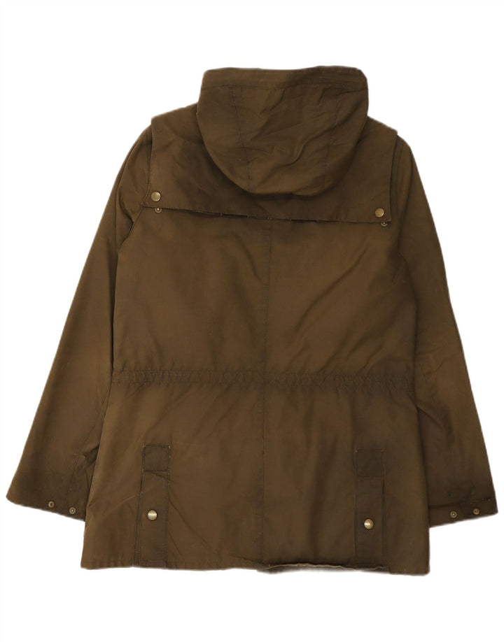 Barbour Damen-Jacke aus gewachster Baumwolle mit Kapuze, UK 12, mittleres Khaki