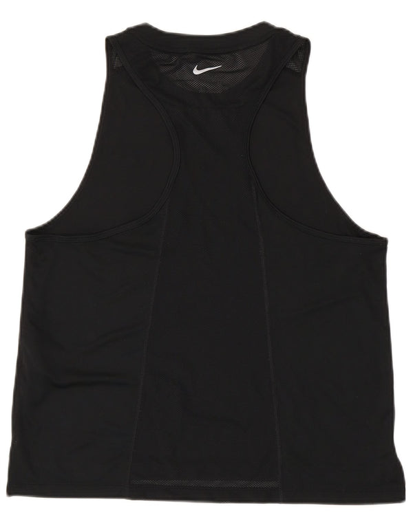 Nike Damen Dri Fit Weste Top UK 14 Large Schwarz Polyester