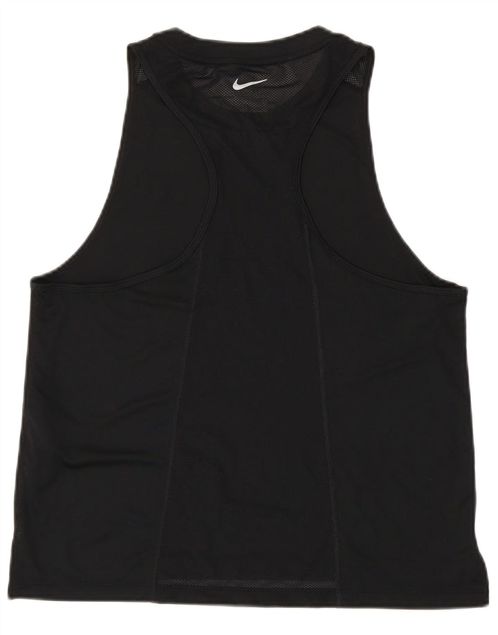Nike Damen Dri Fit Weste Top UK 14 Large Schwarz Polyester