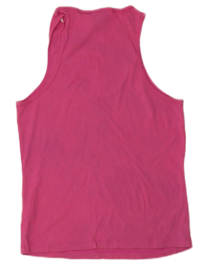 Nike Damen Weste Top UK 12 Mittelrosa Baumwolle