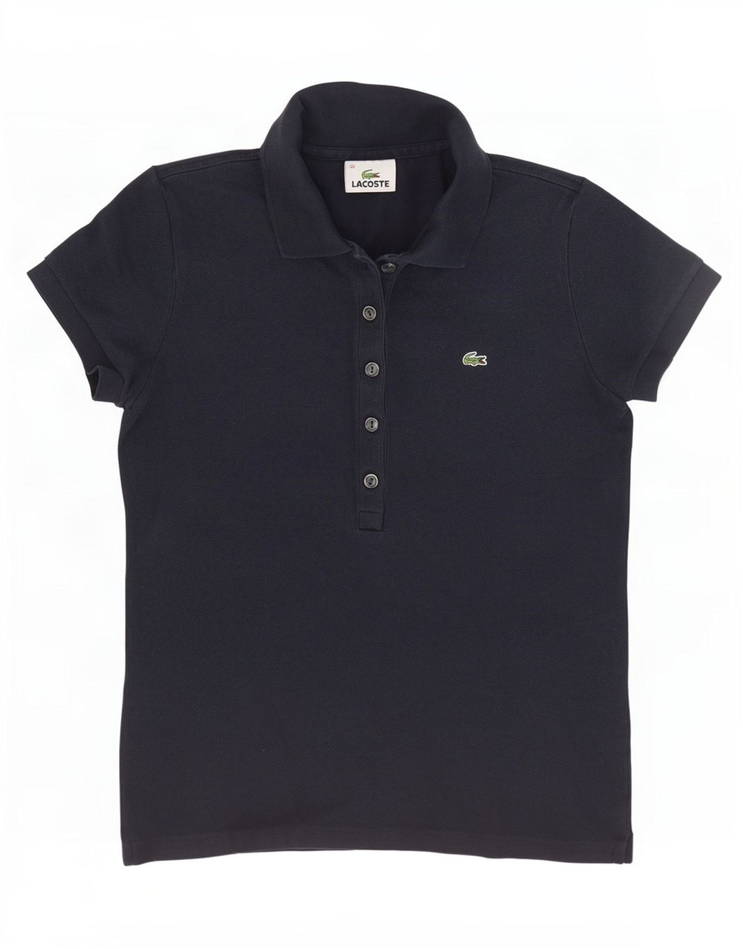 Lacoste Damen-Poloshirt, Größe 38, mittelmarineblaue Baumwolle