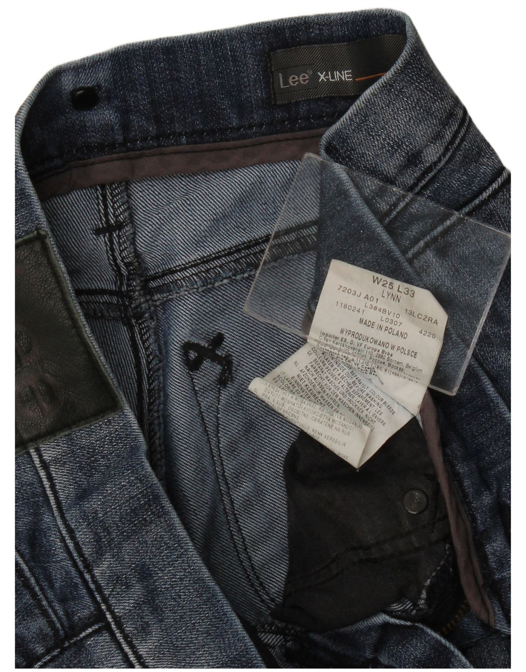 Lee Damen Lynn Straight Jeans W25 L28 Marineblaue Baumwolle
