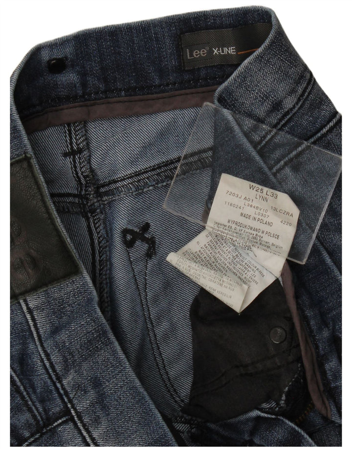 Lee Damen Lynn Straight Jeans W25 L28 Marineblaue Baumwolle