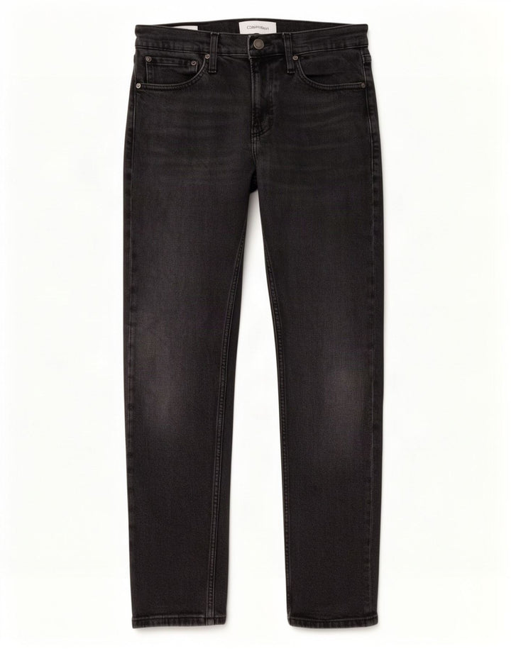 Calvin Klein Damen Straight Jeans W31 L30 Grau