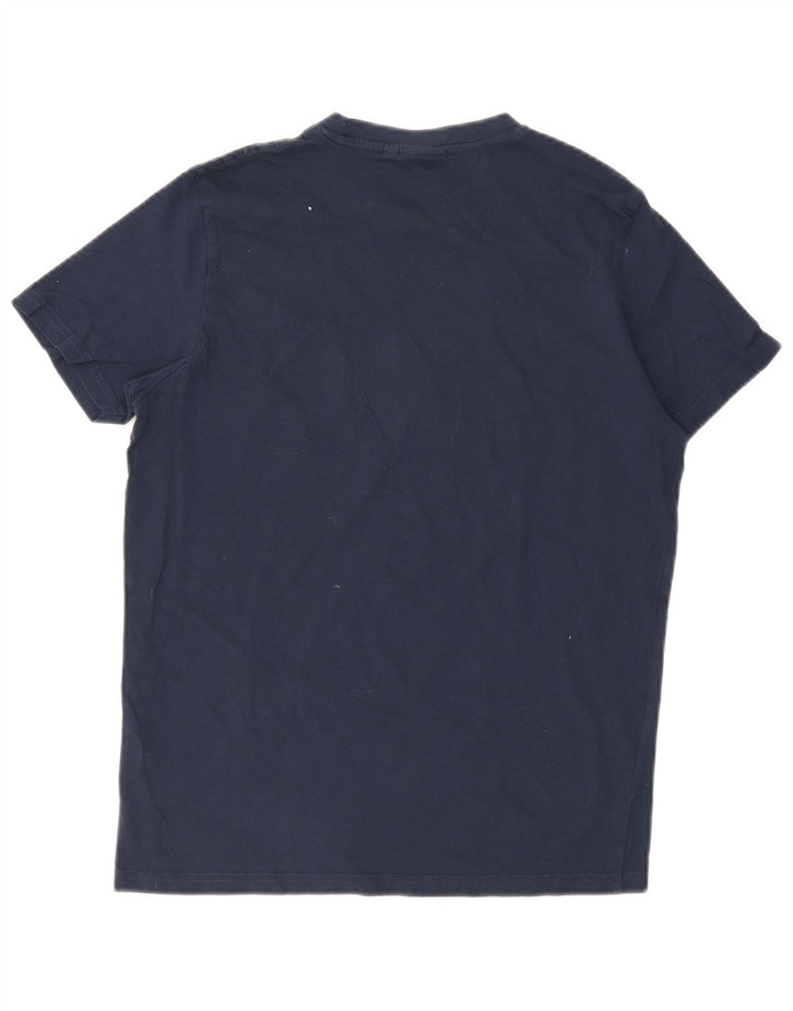Ellesse Herren-T-Shirt mit Grafik, mittlere marineblaue Baumwolle