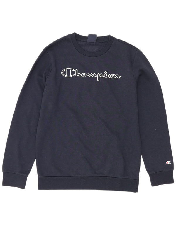Champion Jungen-Sweatshirt mit Grafik, 13–14 Jahre, XL, Marineblau, Baumwolle