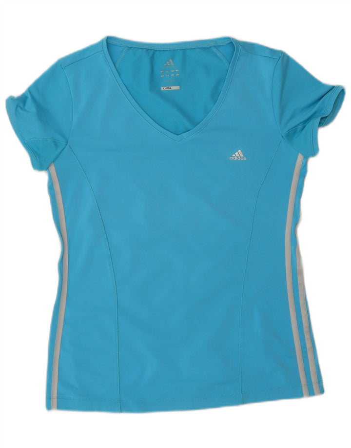 Adidas Damen Climacool T-Shirt Top UK 16 Large Blau